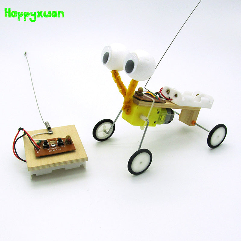 Happyxuan DIY Children Science Experiment Toy Remote Control Robot Reptile Model Kit Electric Invention Kid Creative Educational